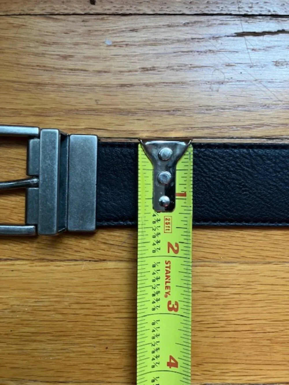 NWOT Bill Adler black faux leather belt size 38